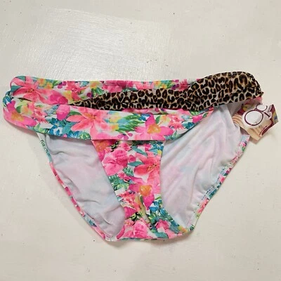 Traje de baño OP SX para mujer parte inferior de bikini talla L negro con estampado de animales Foto 1 de 4