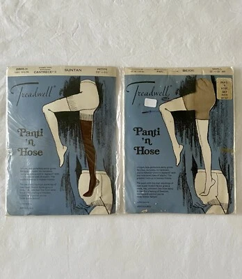 Vintage Treadwell Panti-n-Hose Faja sin ligueras y medias altas de cadera talla pequeña Foto 1 de 4