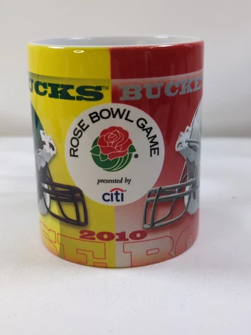 Russ Mug Cup Rose Bowl Oregon Ducks Ohio State Buckeyes 2010 College Football Cover