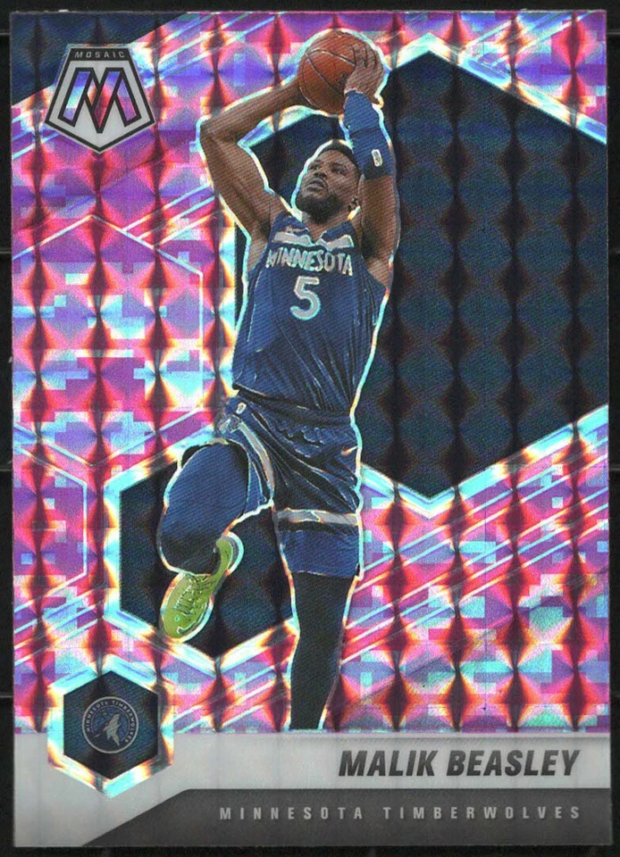 2020/21 Mosaic MALIK BEASLEY PINK MOSAIC CAMO PRIZM REFRACTOR Parallel Card #162 - Image 1 of 1