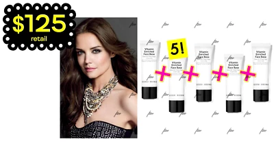 BOBBI 棕色维生素 ENRICHED 面部底座 MOISTURIZER PRIMER TRAVEL 批量 0.50 盎司 x 5! — 第 1/4 张图片