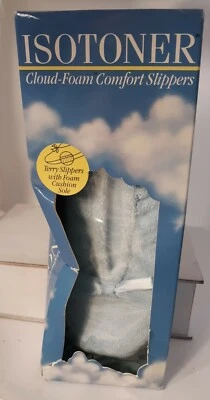 Zapatillas Isotoner Cloud Foam Comfort Med Baby Bluel Terry Bow Trim Foam NUEVAS  Foto 1 de 4