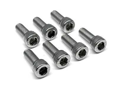 7x 2004-2009 Lexus GX470 Timing Cover Bolts Hex Screws Chrome Machined New - Image 1 of 3