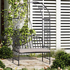 Łuk altany ogrodowej z ławką Metal Wyściełane siedzisko Dekoracja zewnętrzna Patio