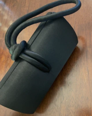 SASHA Loop Knot Clutch, Wristlet & Crossbody Black Satin Purse - Image 1 of 4