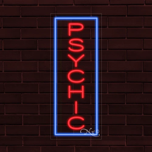NEW "PSYCHIC" w/BORDER VERTICAL 30x12x1 INCH LED FLEX WINDOW INDOOR SIGN 31614 - Image 1 of 1