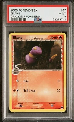 2006 POKEMON EX DRAGON FRONTIERS #47 EKANS PSA 9 MINT - Image 1 of 2