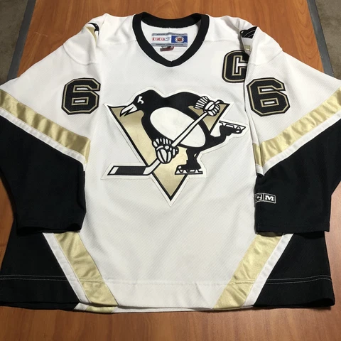 CCM Mario Lemieux Pittsburgh Penguins NHL Hockey Jersey Vintage White Away XL Cover