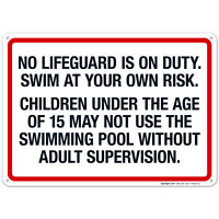 Pool Rules Swim At Own Risk No Diving Running Glass Alcohol 9" x 6" Wood Sign