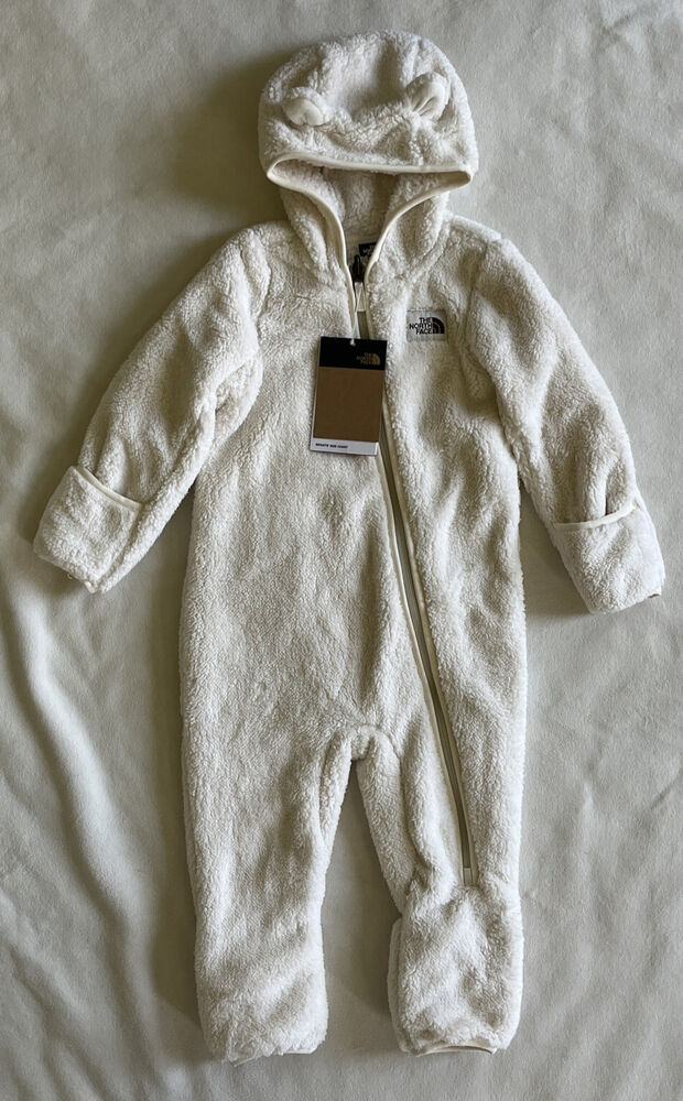 THE NORTH FACE Baby Boy Girl One Piece Campshire Bear Hooded Fleece Bunting NWT