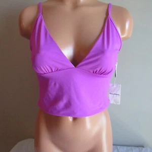 Tommy Bahama Palm Modern OTS V-Neck Tankini Rev Swim Top Bright Azalea S NWOT - Picture 1 of 5