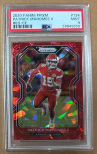2020 Panini Prizm Football #124 Patrick Mahomes Red Ice PSA 9 Graded card Chiefs - Picture 1 of 2