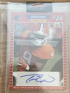 2021 LEAF PRO SET Travis Etienne 1ST RC ROOKIE AUTOGRAPH #69/99 #PSA8 - Picture 1 of 2