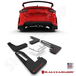 Rally Armor UR Black Mud Flaps w/ Red Logo for 2023-2025 Honda FL5 Civic Type R - Picture 1 of 3