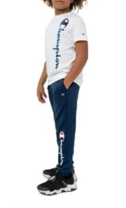 Champion Boy's 2 Pc. Tee and Jogger Set Size 14/16 White/Navy NWT - Picture 1 of 3