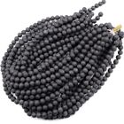 A+++ Nature Black Lava Round 6-8MM Gemstone Beads 12'' Strand For Jewelry Making