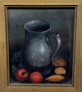 G Reekie (1911-1969) Listed Artist Still Life Original Painting On Board Framed - Picture 1 of 11