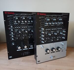 2 x Custom Rotary Converted Vestax PMC-37 3-Channel DJ Mixers w/ Filters