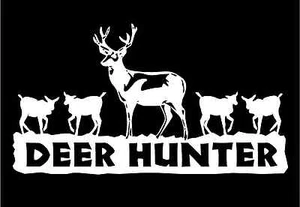 Deer Hunter Decal Buck Doe car truck window vinyl hunting stickers - Picture 1 of 1