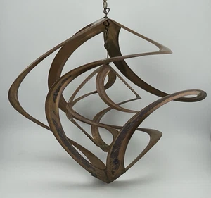 Cinta giratoria de viento colgante cinética de cobre de colección móvil estudio arte 13′′ x 111/2′′ - Imagen 1 de 4