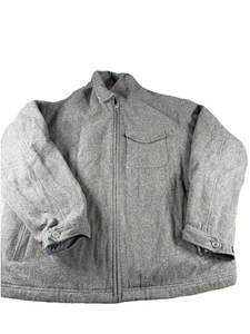 Vintage Abercrombie & Fitch Jacket Mens XL Gray Wool Blend Y2K Mallcore Academia - Picture 1 of 21