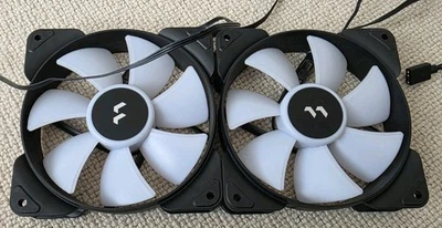 Fractal Design Aspect 12 RGB PWM Black 120MM 4 Pin Cooling Fans x2 - Image 1 of 3