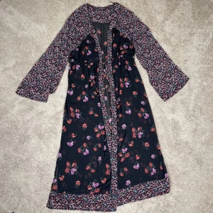 Plumero Boho Kimono Mujer Talla Única Multicolor Hippie Oscuro Floral Cubrir Country - Imagen 1 de 7