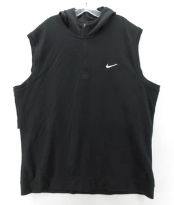 Nike Weste Herren XXXL schwarz Golf Hoodie 1/4 Reißverschluss Training Fitnessstudio Athletik Swoosh Logo - Bild 1 von 10