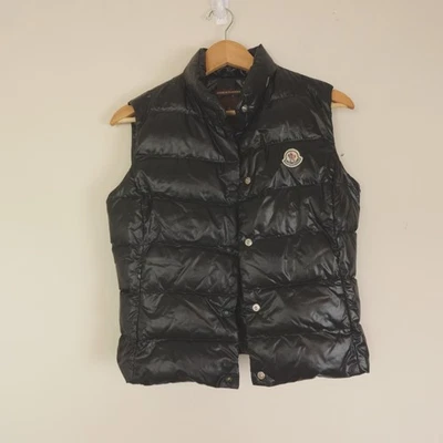 Moncler Vest 1 Small Black Down Puffer Tibb Nylon - Image 1 of 4