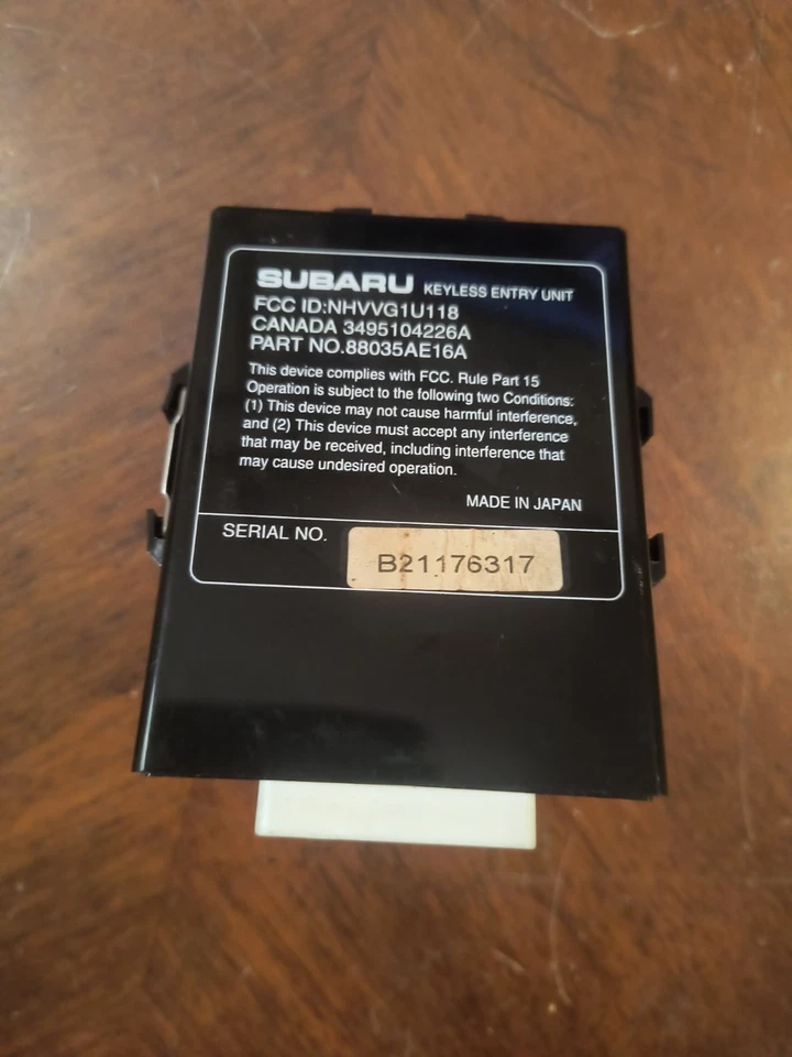 Unidad de módulo de control sin llave Subaru Outback Legacy 2003 2004 2,5 L 88035AE16A OEM Foto 1 de 4