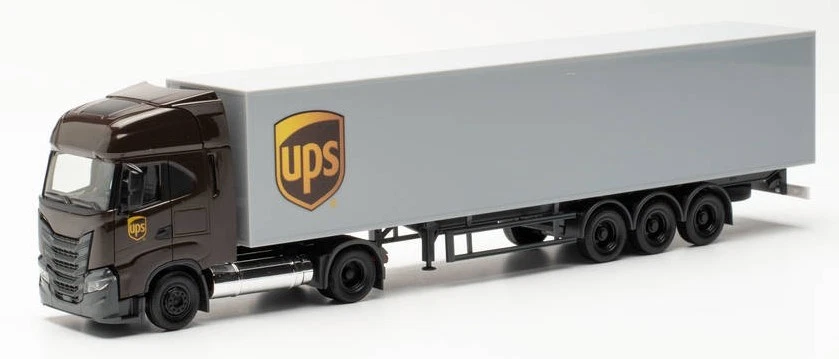 ,HERPA, IVECO S-WAY LNG BOX 4x2 semirremolque 3 ejes UPS, 1/87, HER315036 - Imagen 1 de 1