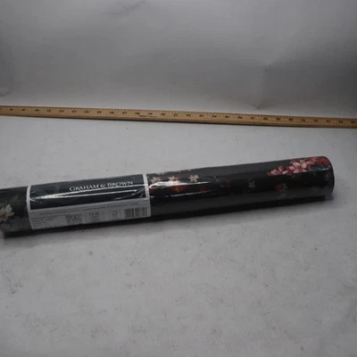 Graham & Brown Venetian Floral Removable Paste The Wall Wallpaper Noir  - Image 1 of 4