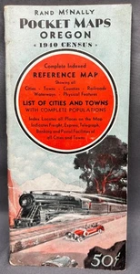 Vintage Rand McNally Pocket Road Map Oregon State 1941 - Bild 1 von 7
