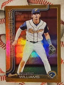 2025 Topps Update Series Carson Williams #PD-127 Gold Foil 22/50 - Picture 1 of 3