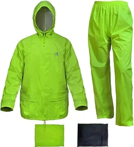 Rain Jacket Pants Suits for Men Women Waterproof Small, Fluorescence - Picture 1 of 6
