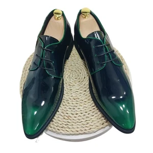 Lace Resistant and Easy To Wear Pointed Men's Lacquered Formal Leather Shoes - Imagen 1 de 19