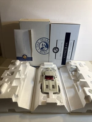 Franklin Mint 1963 Corvette Stingray White & Red #857 of 2500 Never Displayed! - Image 1 of 4