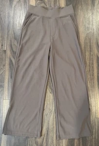 MOVE THEOLOGY Ribbed Athleisure Wide Leg Pants Brown Size Medium  - Picture 1 of 7