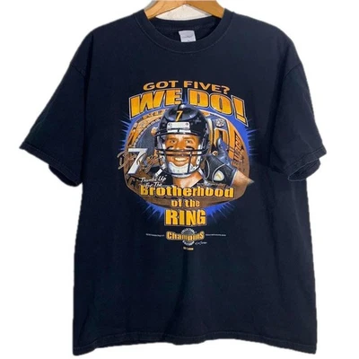 Camiseta negra Ben Roethlisberger Fanatics NFL Pittsburgh Steelers 2006 para hombre XL Foto 1 de 2