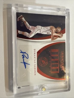 2017-18 Immaculate Modern Marks Red Auto 9/25 Domantas Sabonis KINGS Sec Year - Image 1 of 4