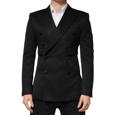 Blazer DOLCE & GABBANA Negro Algodón Doble Pecho 2 Botones IT50/US40/L 4280usd Foto 1 de 4