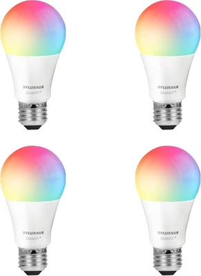16PK Sylvania Smart+ WIFI Alexa/Google COLOR Dimmable 60W LED Frosted A19 Bulbs - Image 1 of 3