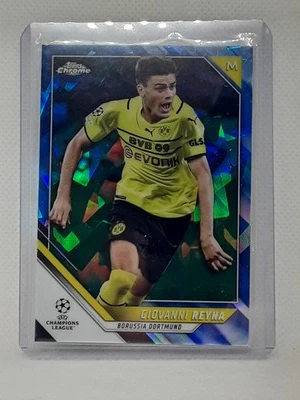 Giovanni Reyna 2021-22 Topps Chrome Sapphire UEFA - #26 - Borussia Dortmund - Image 1 of 2