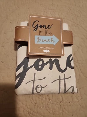 *MUD PIE* Bolso de Mano de Lona Gone To The Beach *NUEVO* Foto 1 de 4