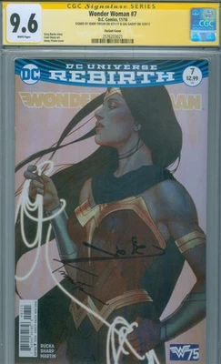WONDER WOMAN # 7 (2016) CGC 9.6 "SIGNED by GAL GADOT" !!! VARIANT COVER !!! - Image 1 of 2