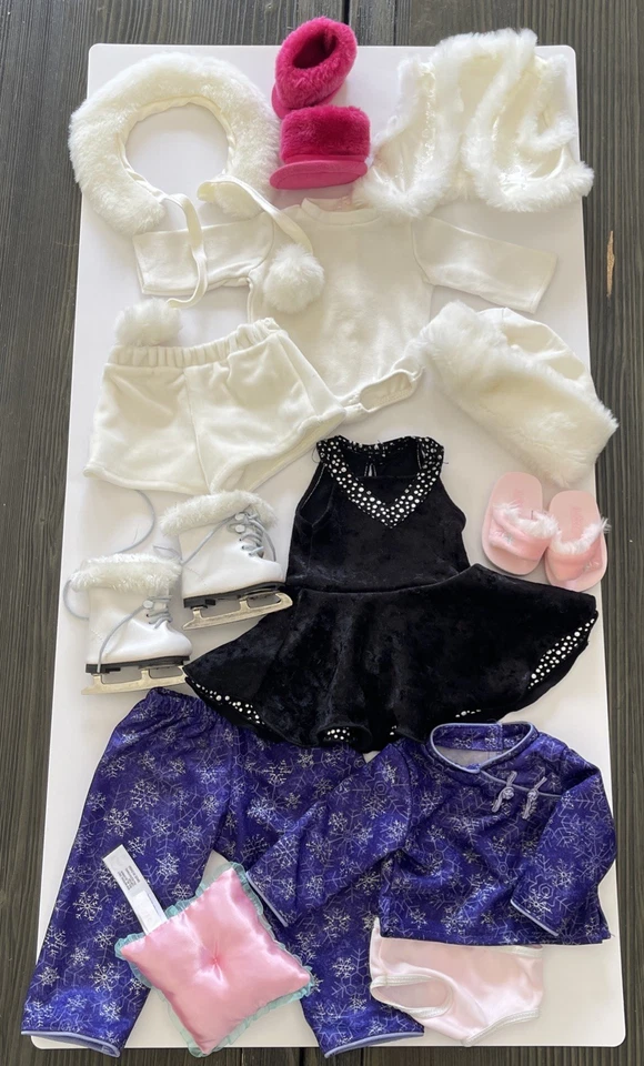 LOTE 100% Muñeca American Girl Marca 18” Ropa, Zapatos y Accesorios Copo de Nieve Pijamas Foto 1 de 4