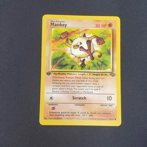 Tarjeta Pokémon Mankey 55/64 Jungle 1ª Edición 1999 - LP - Imagen 1 de 2
