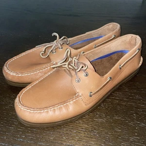 NUEVO [0197640] Hombres Sperry A/O 2-OJOS CUERO TALLA 13 XW Extra Ancho Cuero Marrón - Imagen 1 de 3