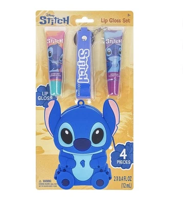 Набор блеска для губ Disney Stitch и силиконовая сумка — набор из 4 предметов - Изображение 1 из 4