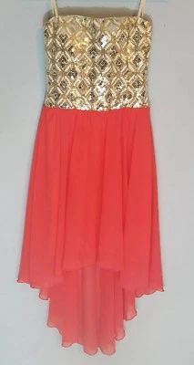 Vestido As You Wish Lentejuelas Talla S S Sweetheart Alto Bajo Formal Ocasiones Especiales Foto 1 de 4